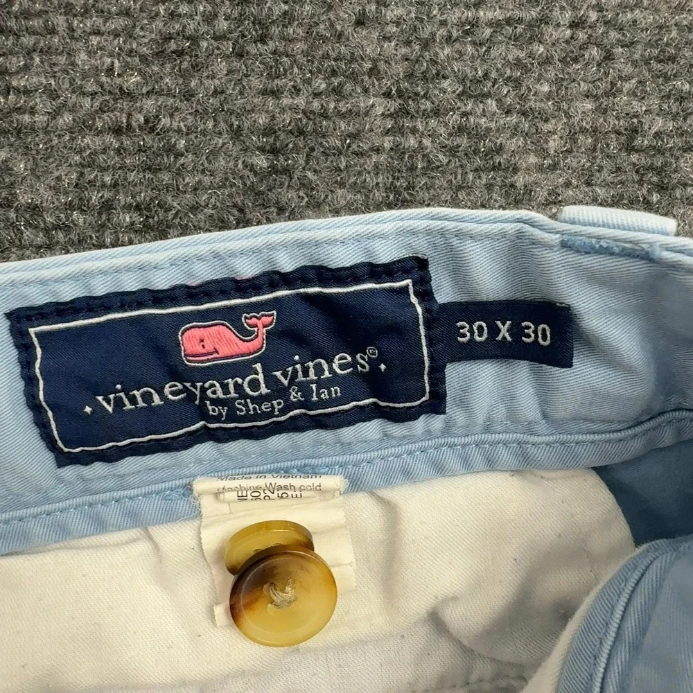 Vineyard Vines Breaker Pant Mens 30x30 Light Blue Cotton Spandex Chino Preppy